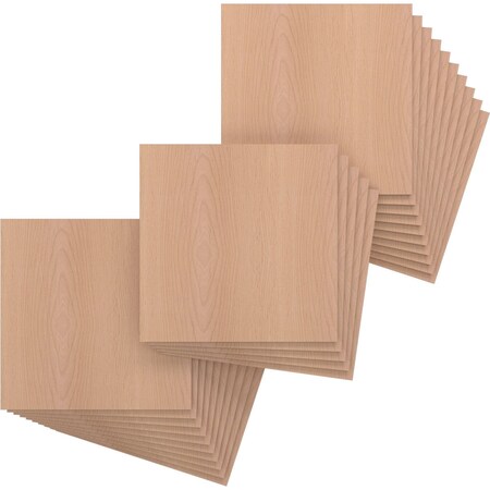 15 3/4W X 15 3/4H X 1/4T Wood Hobby Boards, Alder, 25PK